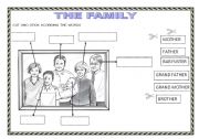 English Worksheet: THE FAMILY