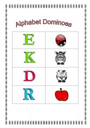 English Worksheet: alphabet dominoes ( 7 pages)