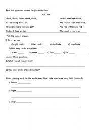 English worksheet: Reading Comprehension!