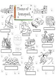 English Worksheet: means of transport