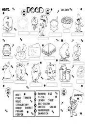 English Worksheet: food