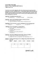 English worksheet:  test sample 