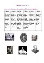 English Worksheet: Famous people