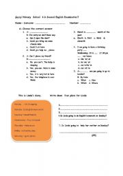 English worksheet: exam 6th 