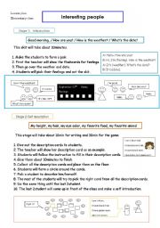 English Worksheet: An idea for teachers (with flash cards on 2nd page)