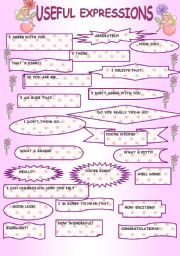 English Worksheet: useful expressions in dialogues