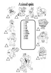 English Worksheet: Animal quiz