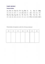 English worksheet: Alphabet exercise