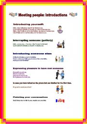 English Worksheet: Meeting People: Introductions.