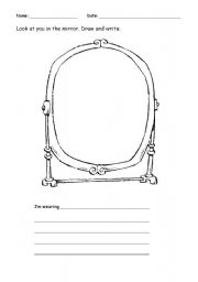 English Worksheet: Im wearing