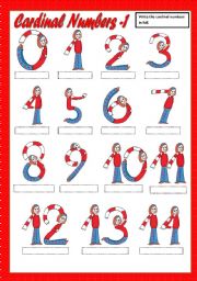 English Worksheet: CARDINAL NUMBERS (1)