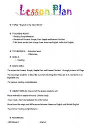 English Worksheet: lesson plan and the activities of a reading activity