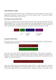 English worksheet: Past tense grammar explanation