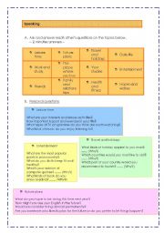 English Worksheet: Speaking