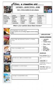 English Worksheet: FILMS