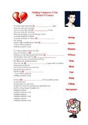 English Worksheet: Nothing Compares 2 You Lyrics by Sinead OConnor