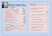 English Worksheet: Martin Luther King (FCE worksheet - two pages)