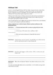 English Worksheet: William Tell Listening sheet