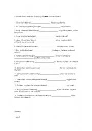 English worksheet: Fun with Irregular Verbs