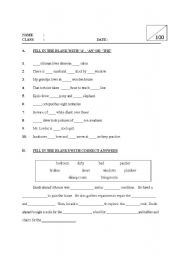 English worksheet: test1