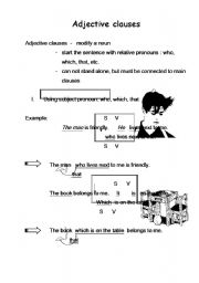 English Worksheet: Adjective clauses