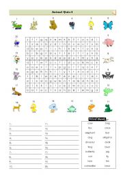 Animal-Wordsearch Quiz