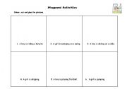 English Worksheet: Pplayground activities
