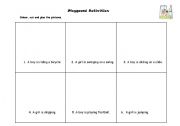 English worksheet: Pplayground activities