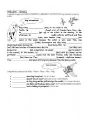 English worksheet: Present Tenses Contrast