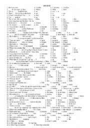 English Worksheet: 100 quiz 2