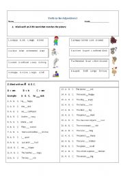 English Worksheet: Verb to be-Adjectives practice
