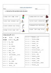 English worksheet: Verb to be-Adjectives practice