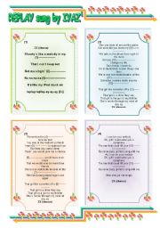 English Worksheet: REPLAY sung by IYAZ