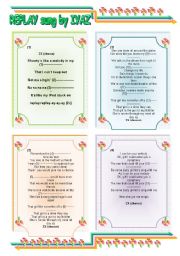 English worksheet: REPLAY sung by IYAZ