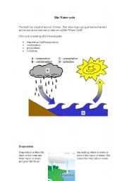 English Worksheet: The water cycle. Description, activities and great song with lyrics