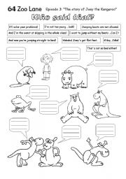 English Worksheet: 64 Zoo Lane - episode 3 - Joey the Kangaroo (2)