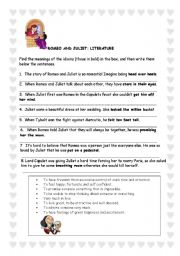 English Worksheet: Idioms - Romeo and Juliet