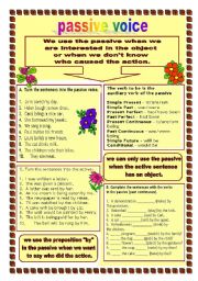 English Worksheet: passive voice + key (10.05.10)