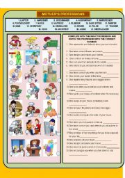 English Worksheet: ALL MOTHERS PROFESSIONS