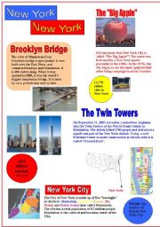 English Worksheet: New York, New York