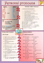 English Worksheet: personal pronouns