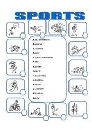 English Worksheet: SPORTS