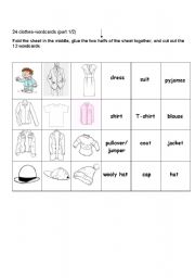 24 clothes flashcards part 1/2