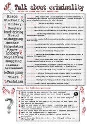 English Worksheet: Crimes vocabulary