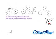 English worksheet: Caterpillar numbers