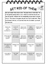 English Worksheet: PAST SIMPLE GAME