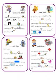English Worksheet: character activity card 1