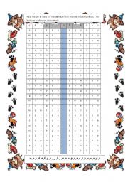English Worksheet: Animal Puzzle