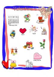 English Worksheet: Valentines Day vocabulary