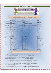 English Worksheet: If Conditional (Type I), Part 1